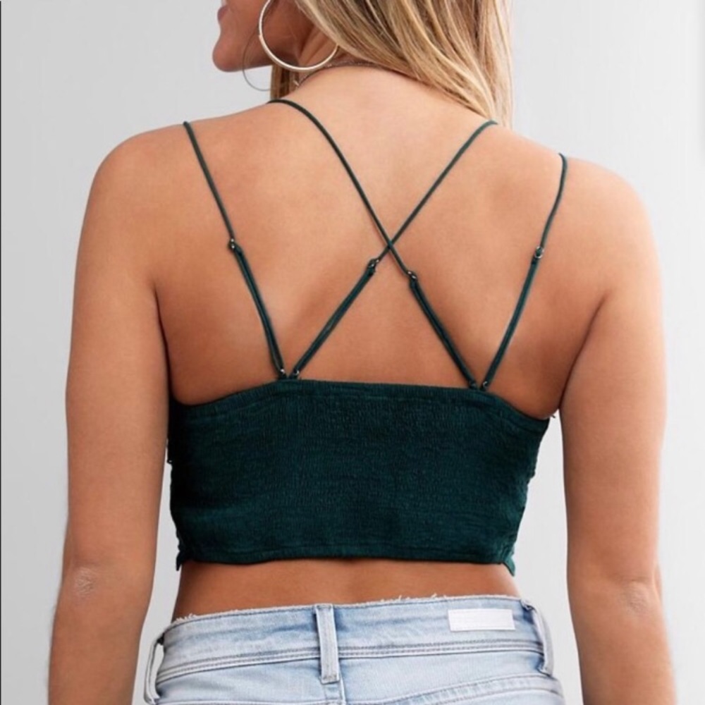 Free People Ilektra Bralette Evergreen Small - Picture 12 of 12